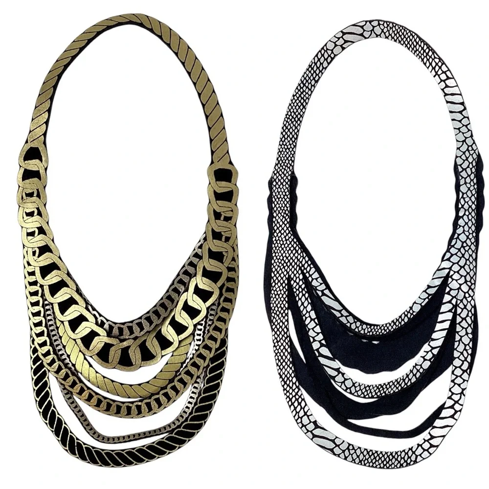 ULI Amsterdam Avant-Garde Statement Necklace – Bold Modern Pearl/Chain Style - Picture 8 of 8